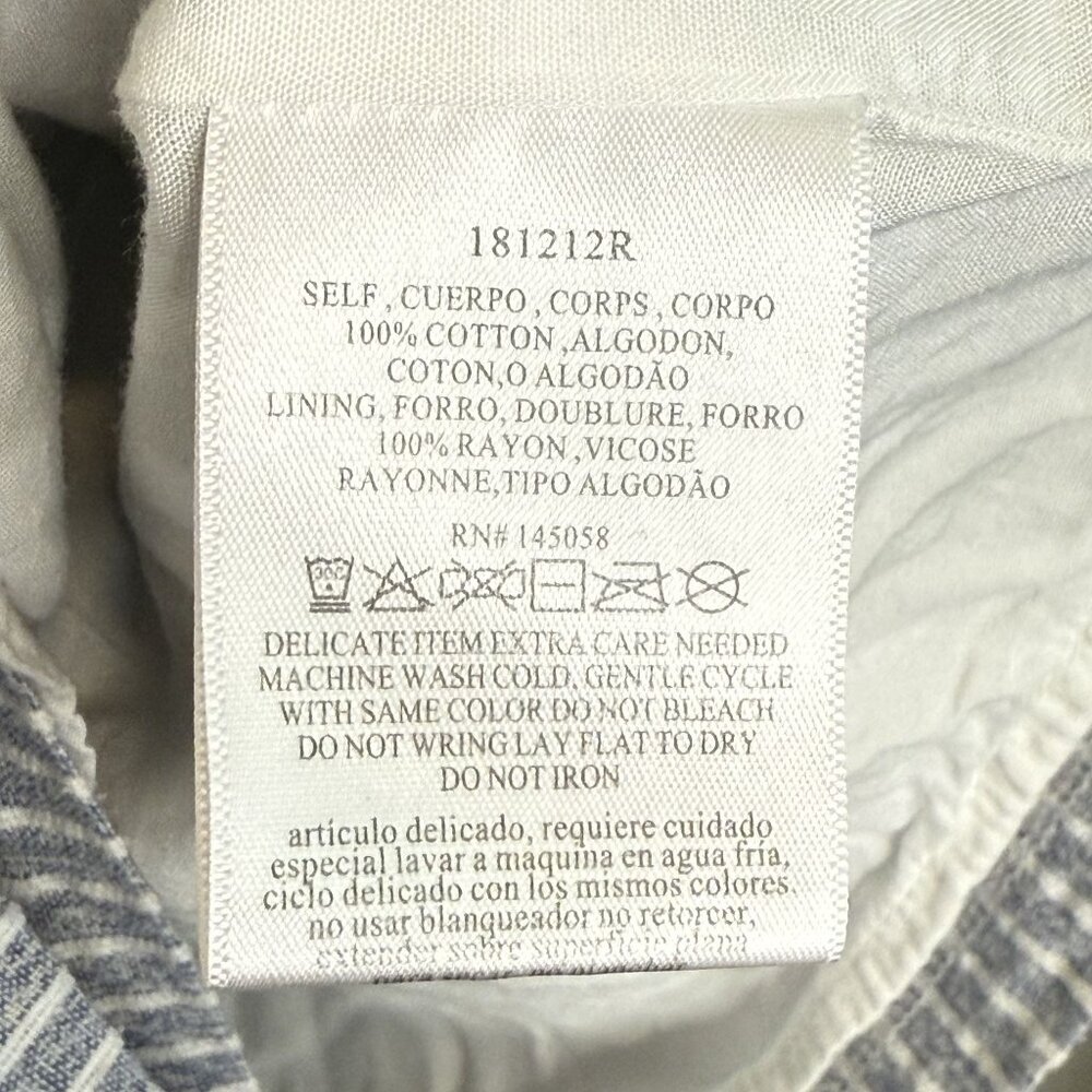 LeRumi Blue & White Striped Jamie Dress, S - Picture 9 of 9